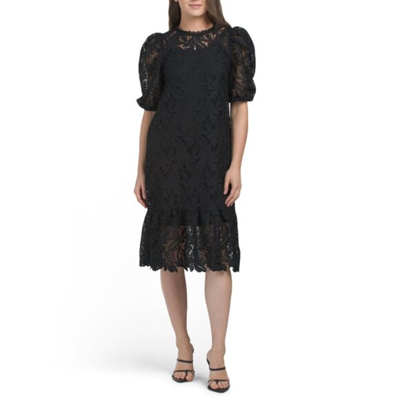 NANCY YANG Black Lace Dress - Picture 1 of 2